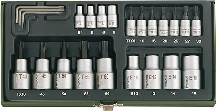 Proxxon Steckschlüsselsatz TX 1/4&acute; - 23 tlg.