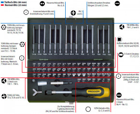 Proxxon Spezialbitsatz  1/4&acute; - 75 tlg.