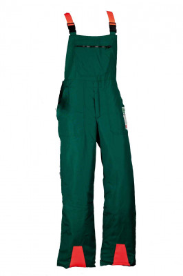 Schnittschutz Latzhose grün  Gr.- 25-31 / 46-66 / 94-118