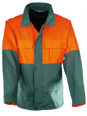 Waldarbeiterjacke grün/orange  Gr.-  S - XXL