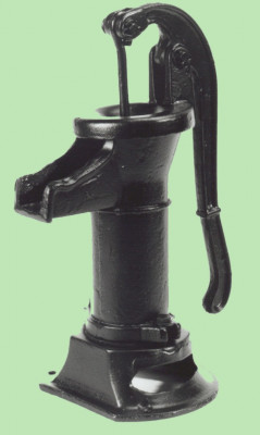 Handschwengelpumpe mit Flansch Typ Pitcher - Schwarz - Guß